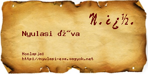 Nyulasi Éva névjegykártya