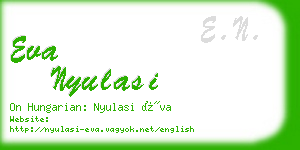 eva nyulasi business card